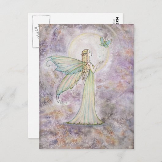 Vrijheidsfee en vlinder Briefkaart (Voorkant / Achterkant)