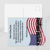 Vrijheidsgedicht, een natie van immigranten briefkaart (Voorkant / Achterkant)