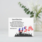 Vrijheidsgedicht, een natie van immigranten briefkaart (Staand voorkant)