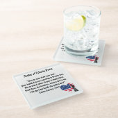 Vrijheidsgedicht Glazen Onderzetter (Schuin)