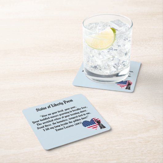 Vrijheidsgedicht Kartonnen Onderzetters (Insitu)