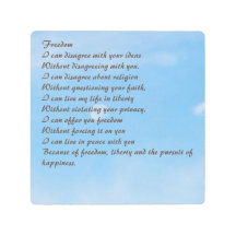 Vrijheidsgedicht Metal Wall Art