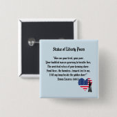 Vrijheidsgedicht Vierkante Button 5,1 Cm (Voorkant /achterkant)