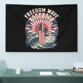 Vrijheidsgolf 4 juli spandoek (Beurs)
