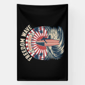 Vrijheidsgolf 4 juli spandoek (Verticaal)