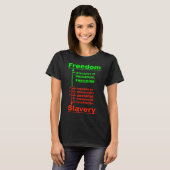 Vrijheidsgrafiek (donker) t-shirt (Voorkant volledig)