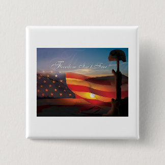 Vrijheidsistentie gratis vierkante button 5,1 cm