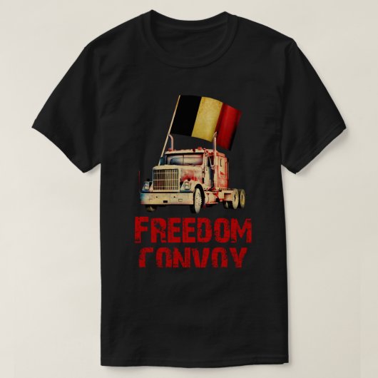 Vrijheidskonvooi België T-shirt (Design voorkant)