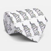 Vrijheidslabel Hanukkah Kerstmis NYC Holiday Stropdas (Opgerold)