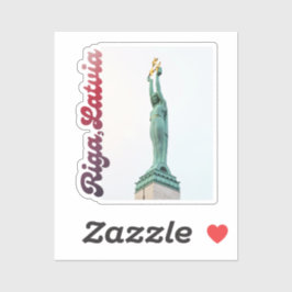 Vrijheidsmonument, souvenir uit Riga, Letland Sticker