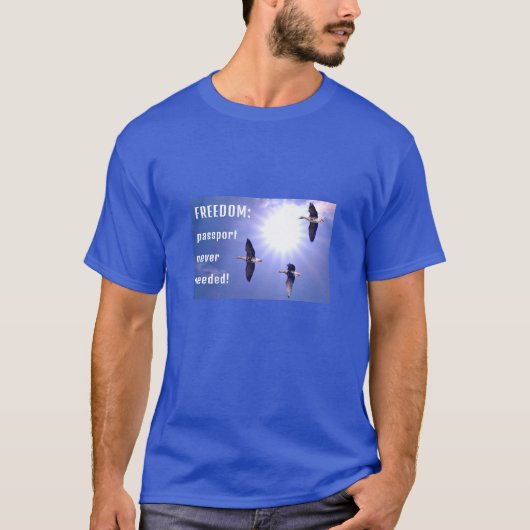Vrijheidspaspoort (donker) T-shirt (Voorkant)