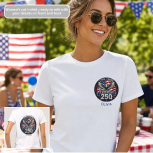 Vrijheidspatriottisme 250e verjaardag van Amerika T-shirt