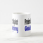 Vrijheidsprestaties tegen geglobaliseerde tirannig koffiemok (Center)