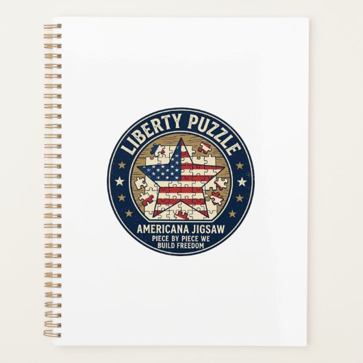 Vrijheidspuzzel Patriottische Patriottische Puzzel Planner (Voorkant)