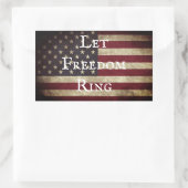 Vrijheidsring Amerikaanse vlag Rechthoekige Sticker (Tas)