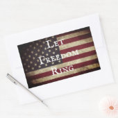 Vrijheidsring Amerikaanse vlag Rechthoekige Sticker (Envelop)