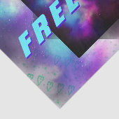 Vrijheidsruimte - Nebula, sterren, hartslagpapier Tissuepapier (Detail)