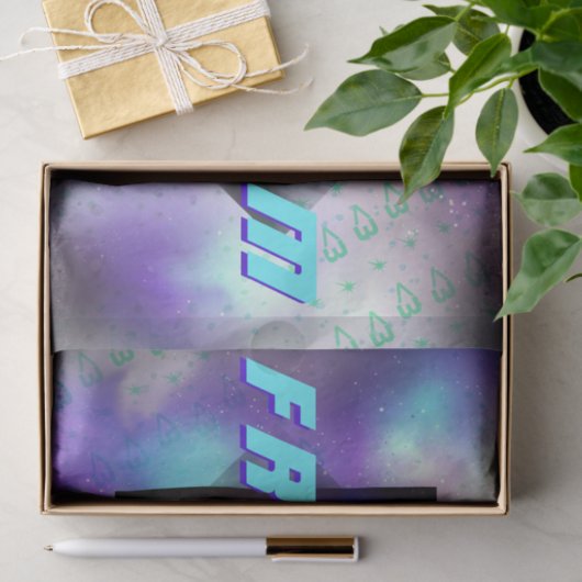 Vrijheidsruimte - Nebula, sterren, hartslagpapier Tissuepapier (Geschenk)