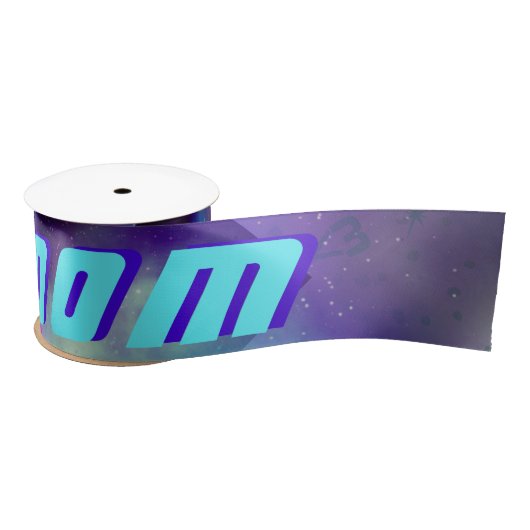 Vrijheidsruimte - Nebulae en Stars Paars Satijnen Lint (Spoel)