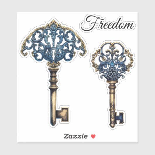 Vrijheidssleutels Sticker (Vel)