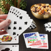Vrijheidsspellen liggen in het zijn van durf pokerkaarten (Insitu)