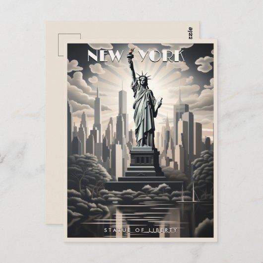 Vrijheidsstaat New York USA Travel  Art Briefkaart (Voorkant / Achterkant)