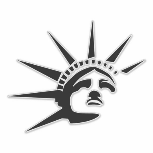 Vrijheidsstandbeeld Sticker (Voorkant)