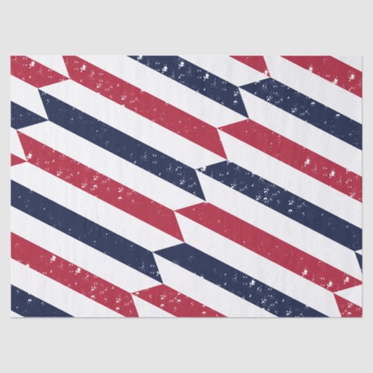 Vrijheidsstappen – Rood Wit & Blauw Patriottisch Tissuepapier (Voorkant)