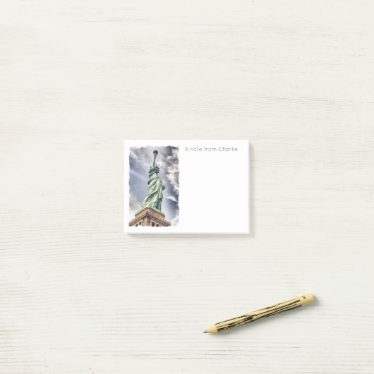 Vrijheidsstatus, aangepaste notities post-it® notes (Op bureau)