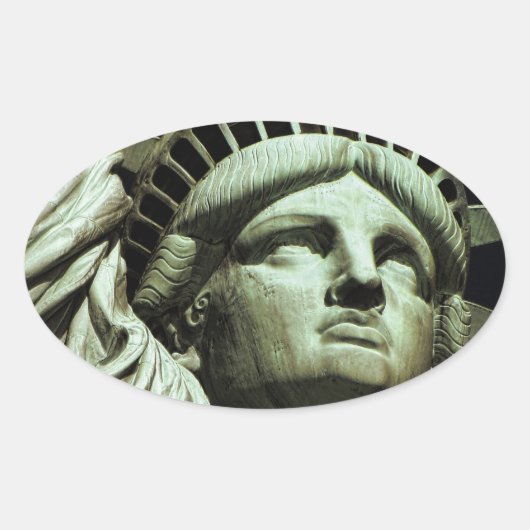 Vrijheidsstraat Ovale Sticker (Voorkant)