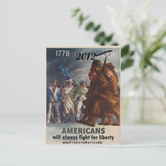 Vrijheidsstrijd 2012 briefkaart (Staand voorkant)