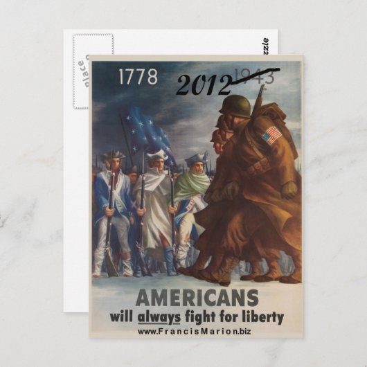 Vrijheidsstrijd 2012 briefkaart (Voorkant / Achterkant)