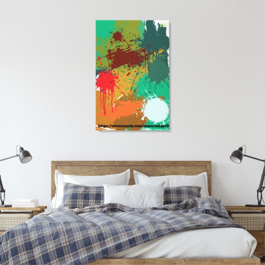 Vrijheidsstrijder op het veld Abstracte kunst door Canvas Afdruk (Insitu (Slaapkamer))