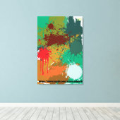 Vrijheidsstrijder op het veld Abstracte kunst door Canvas Afdruk (Insitu (Houten vloer))