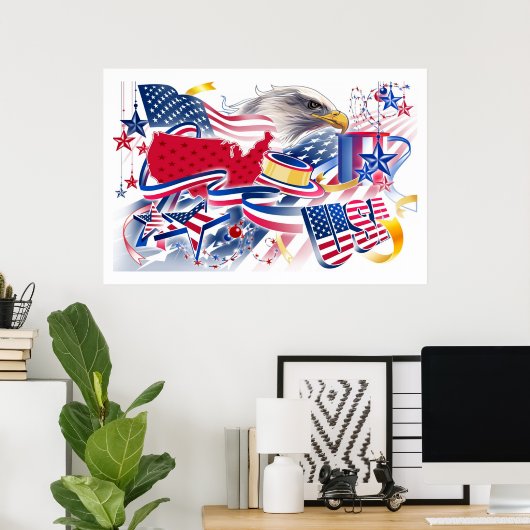 Vrijheidssymbolen Poster (Thuiskantoor)