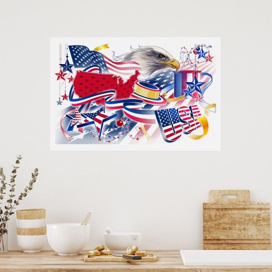 Vrijheidssymbolen Poster (Keuken)