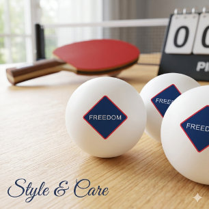 Vrijheidstekst Aangepast Ping Pong Bal Ontwerp Pingpongbal