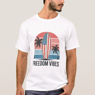 Vrijheidstrillingen 4 juli Patriottische zomer T-shirt