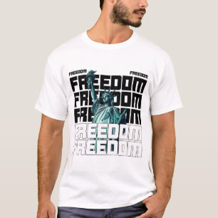 Vrijheidstypografie met Vrijheidsbeeld T-shirt