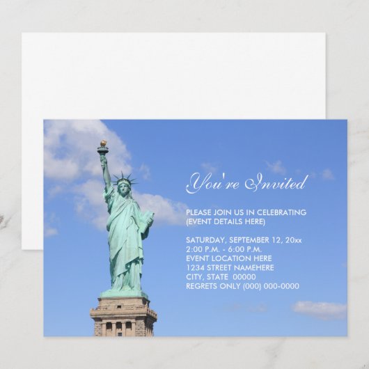 Vrijheidsuitnodiging Kaart (Voorkant / Achterkant)