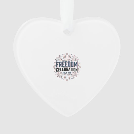 Vrijheidsviering 4 juli Patriottisch shirt ontwerp Ornament (voorkant)