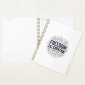 Vrijheidsviering 4 juli Patriottisch shirt ontwerp Planner (Display)