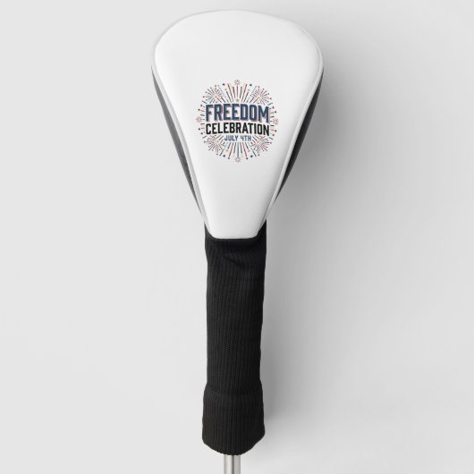Vrijheidsviering 4 juli Patriottisch shirtontwerp Golfheadcover (Voorkant)
