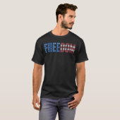 Vrijheidsvlag Amerikaans T-shirt (Voorkant volledig)