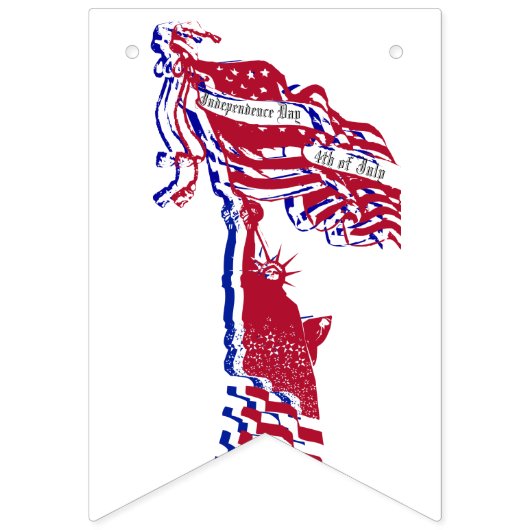 Vrijheidsvlag en -Jouw tekst Vlaggetjes (Eerste vlag)