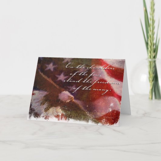 Vrijheidsvlag met Eagle-4 Kaart (Voorkant)