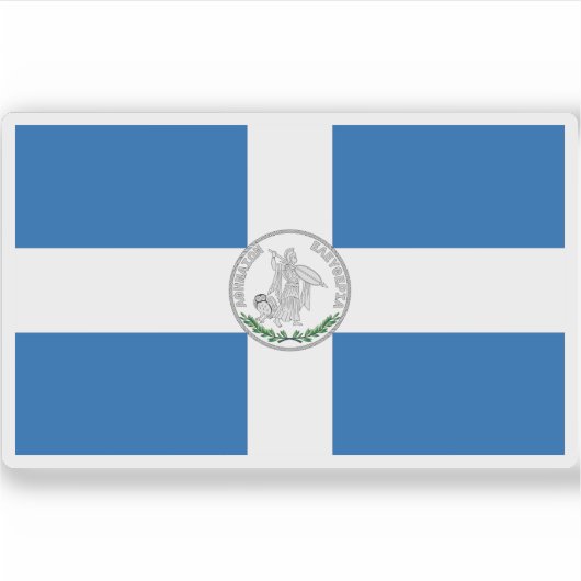 Vrijheidsvlag van Athene (1945-Cadeau) Sticker (Voorkant)