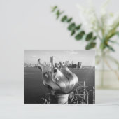Vrijheidsvlam en Manhattan Skyline Briefkaart (Staand voorkant)