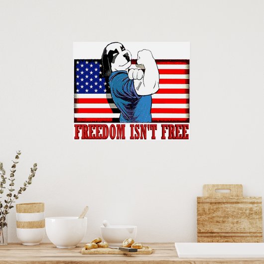 Vrijheidsvrijheid is niet vrij poster (Keuken)