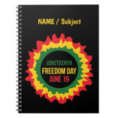 Vrijheidsvrijheid van 19 juni 1999 notitieboek (Voorkant)